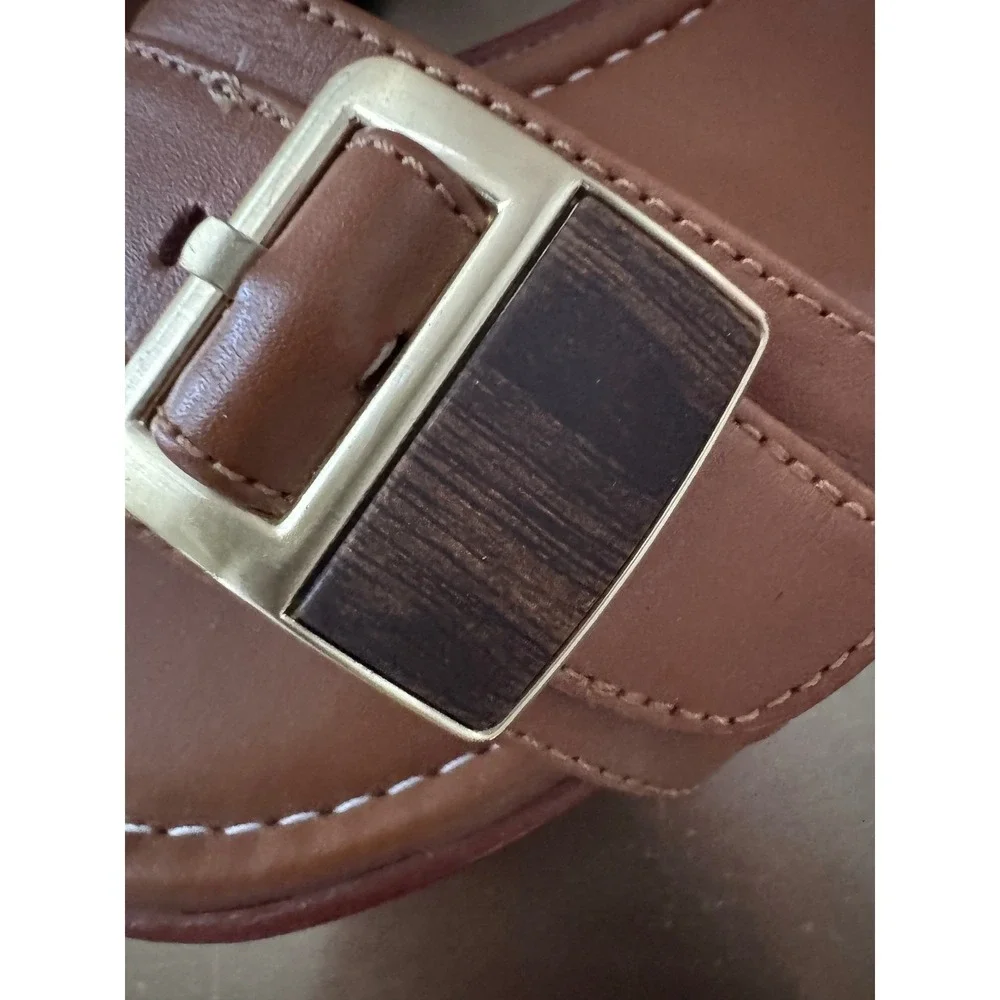Rockport Women's Brown Leather Ankle Strap Sandals Comfort G21 Size‎ 9